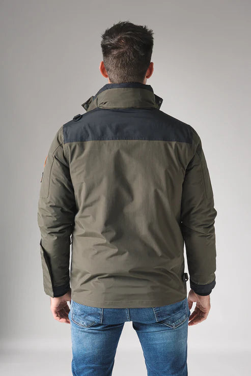 Spits N1 jacket, army green, hunter jacket, back